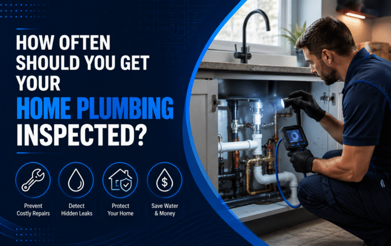 Licensed plumber inspecting hot water system