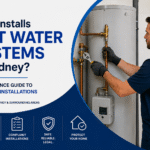 Licensed Sydney plumber installing gas hot water system